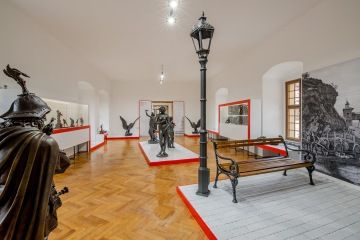 litinové sochy v expozici litiny v Muzeu Blanenska