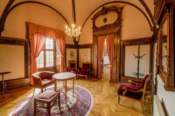 Růžový salonek v blanenském zámku