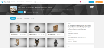 náhled na portál Sketchfab
